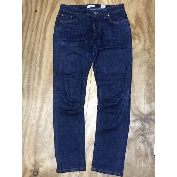 SUITSUPPLY Candiani Jeans Men 32 Blue Denim Cotton Button Fly Made in Italy @G8